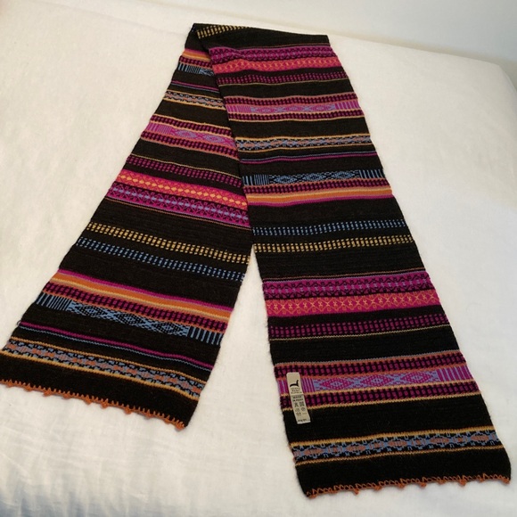 Peruvian Link superfine 100% baby alpaca Colorful Striped Scarf - Picture 7 of 16